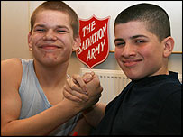 Ryan with his long time pal Hassan