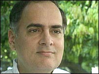 Former Indian PM, Rajiv Gandhi