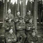 The Camp Racketeers. Photo shows general staff. Niklasdorf 1941. Medical Officer in the centre.