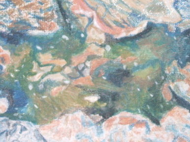 Watercolour pencil - rock pool