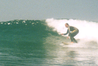 Sven tucking into a nice right