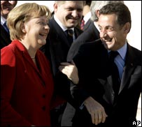 Angela Merkel and Nicolas Sarkozy
