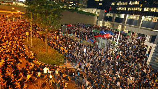 香港反國教聯盟準備通宵抗議