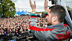 Zane Lowe and crowd