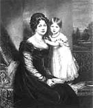 Queen Victoria, aged two, with her mother the Duchess of Kent