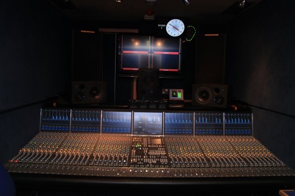 SSL C200 mixing console in Sound 2, Radio Outside Broadcast vehicle.