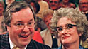 Richard Whiteley and Mrs Merton