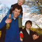 Happy days in County Down - Ailish's youngest son Paddy hitches a lift with his dad, Oisin, along with Ailish herself and their first son Fionnbharr
