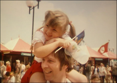 Child on fathers head