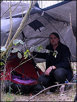 Jamie spent several months living in this tent