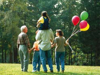A family at Little Bridge House