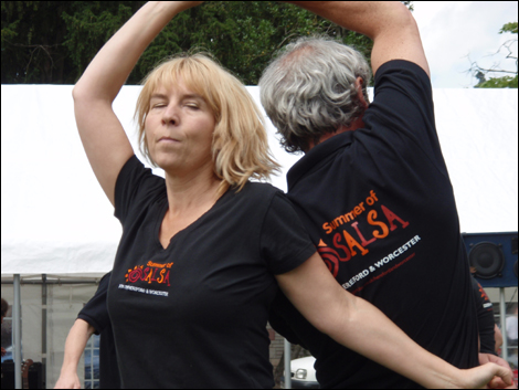Salsa Demonstration at the Castle Green Fayre in Hereford - June 2009