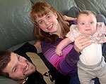 The Clark family: Laurence, Adele and baby Tom