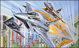 painting of aircraft over Fairford