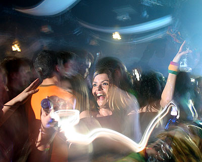 The crowd love the gig