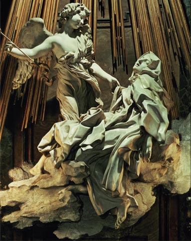 Ecstasy of St.Theresa (marble) by Bernini, Giovanni Lorenzo (1598-1680)