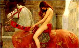 Lady Godiva in a painting by John Collier