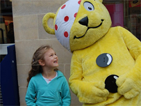 A big smile from a small fan