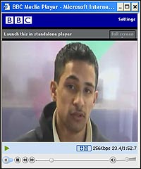 Watching video using BBC Media Player