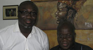 Komla Dumor (left) with Nana Akufo-Addo