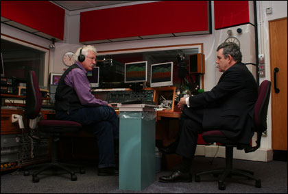 Bill Heine and Prime Minister Gordon Brown come face to face in the BBC Oxford studios.