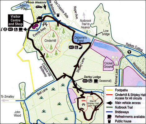 Shipley Winter Wildlife Walk route map