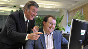 Sir Terry Wogan gives Declan Curry an internet masterclass for BBC Two's Working Lunch
