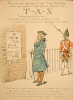 Political cartoon chronicling the American tea tax (Getty Images/Hulton|Archive)
