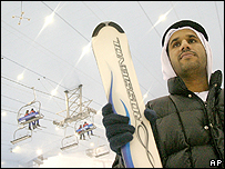 مرد عرب اسکی سوار