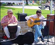 Zambra Mora - Mark and Arthur enjoying the sunshine