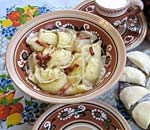 Pyrohy with potato filling