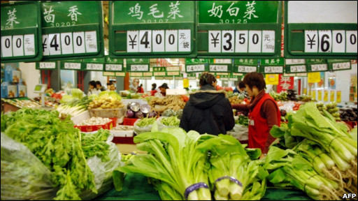 北京一家菜市场