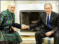 صدر بش، حامد کرزئی