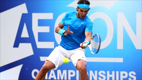 Rafael Nadal playing in Queens, 2011