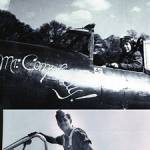 Major William Riley Johnson in the P-47 Thunderbolt. His call sign was Mr Completely, which came from the time he missed a plane completely — Missed Her Completely.