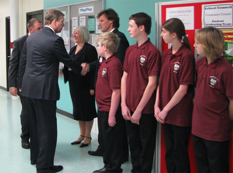 Prince Andrew at Richard Lander School