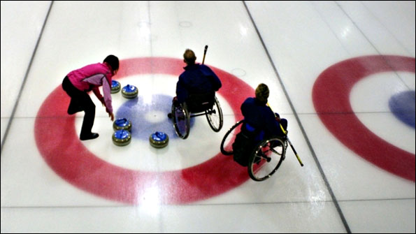 Wheelchair curling at Murrayfield in Scotland