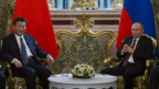中国国家主席习近平与俄罗斯总统普京在克里姆林宫会谈