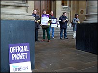 Picket line, Council House, 7:45am 