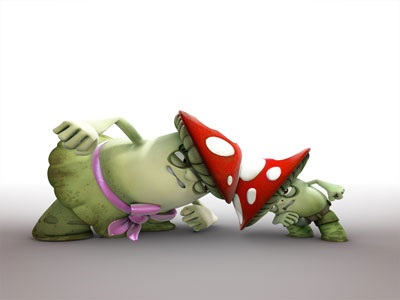 Cymeriadau Puffy a Stink (llun: BBC/Freemantle)