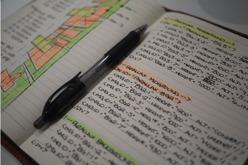 Helene does some basic calculations to work out the alignment figures