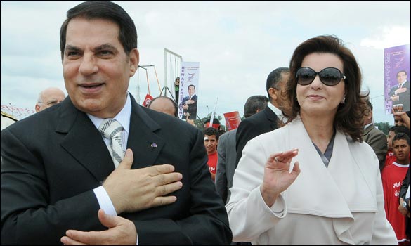 Cựu lãnh đạo Tunesia và vợ, bà Leila Trabelsi