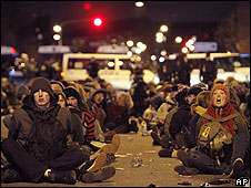 Manifestantes detenidos en Copenhague