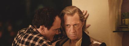 "Hey Dave, guess who they made President?!?" Quentin Tarantino on the set of Kill Bill