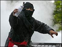 Meksika'da bir gösterici