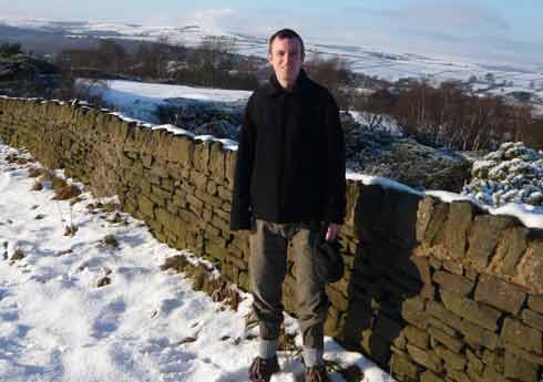 Steve standing in the snow in Sheffield