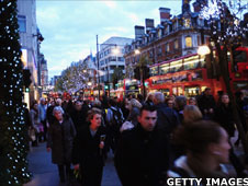 Christmas shoppers
