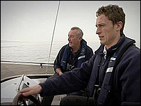 Anthony training on the Solent