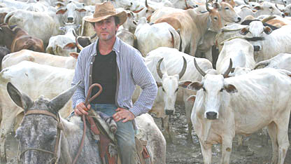 Bruce on the cattle ranch in Altamira.