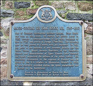 Plaque about Brock